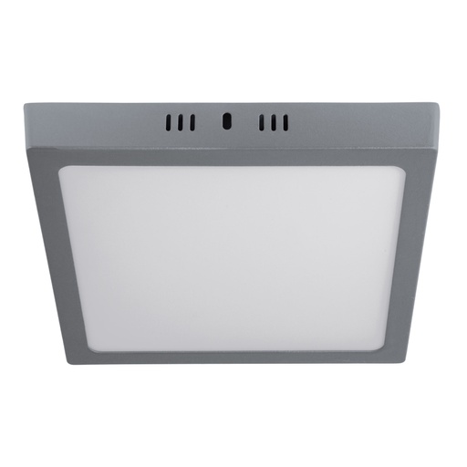 [47448] Luminario LED tipo plafón 18 W, cuadrado, luz de día, gris PLA-220L