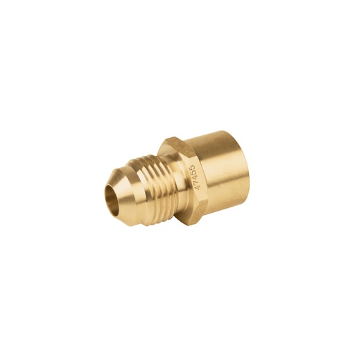 [47455] Conector flare soldable de latón, 3/8' x 1/2', Foset CLG-646