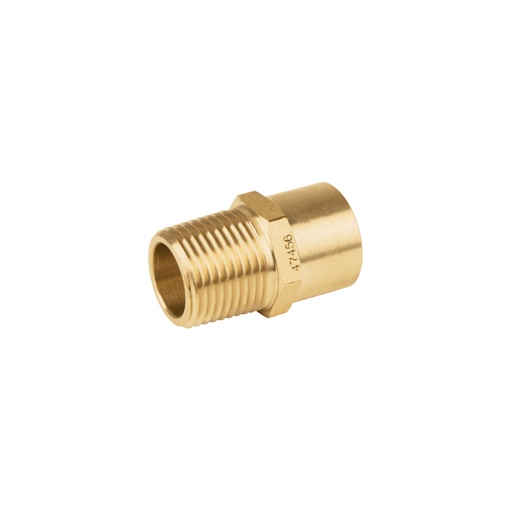 [47456] Conector NPT soldable de latón, 1/2' X 3/8', Foset CLG-656