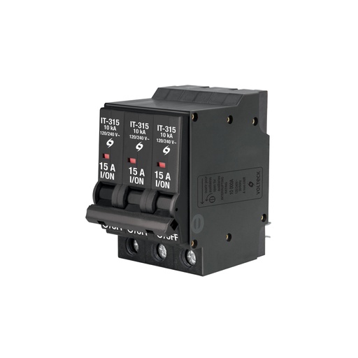 [47513] Interruptor de 3 polos 15A, enchufable, VOLTECK IT-315