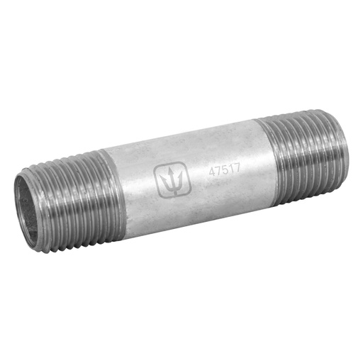 [47517] Niple de acero galvanizado 1/2' x 3', Foset CG-402
