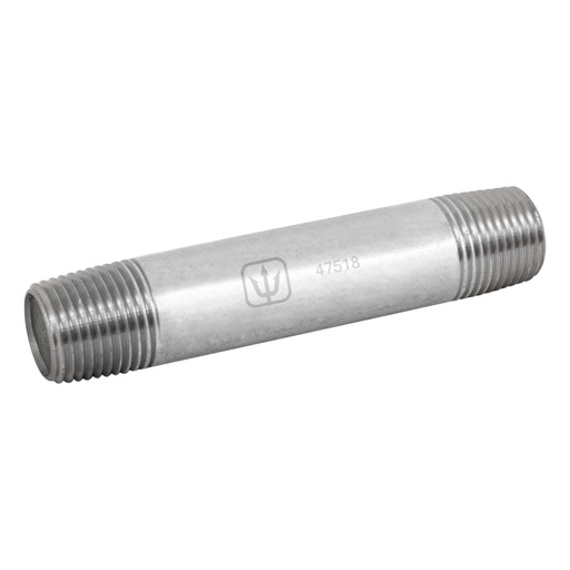 [47518] Niple de acero galvanizado 1/2' x 4', Foset CG-403