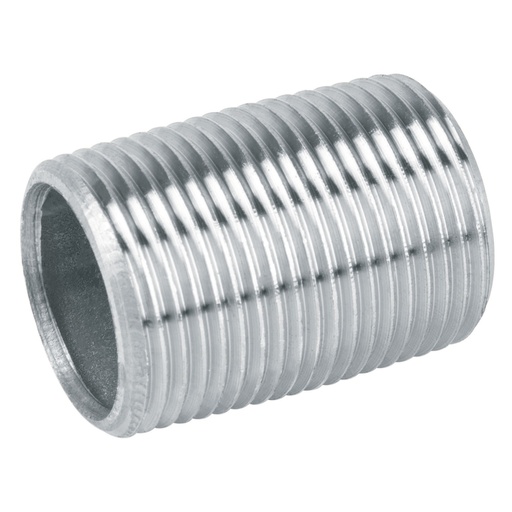 [47537] Niple de acero galvanizado 3/4' cuerda corrida, Foset CG-472