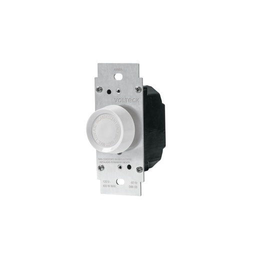 [47723] Atenuador de luz giratorio, Standard, blanco, Volteck DIM-SB