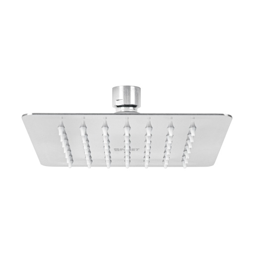 [47737] Regadera cuadrada 6', acero inox, sin brazo, cromo, Túbig R-414S