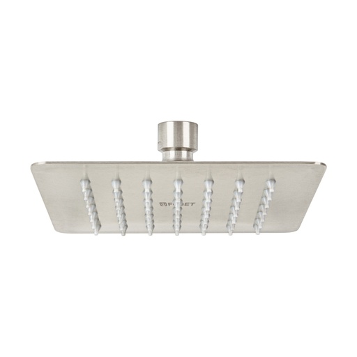 [47743] Regadera cuadrada 6', acero inox, sin brazo, satín, Túbig R-414SN