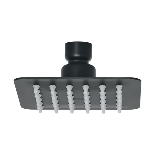 [47747] Regadera cuadrada 4', acero inox, sin brazo, negro, Tubig R-413SM
