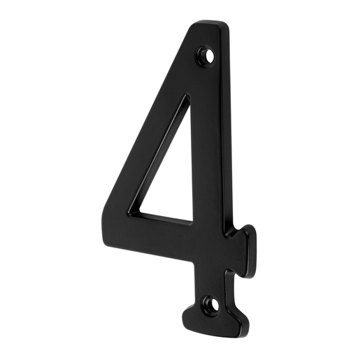 [47857] Número 4 de latón sólido 4', negro,  HERMEX NUCH-4N