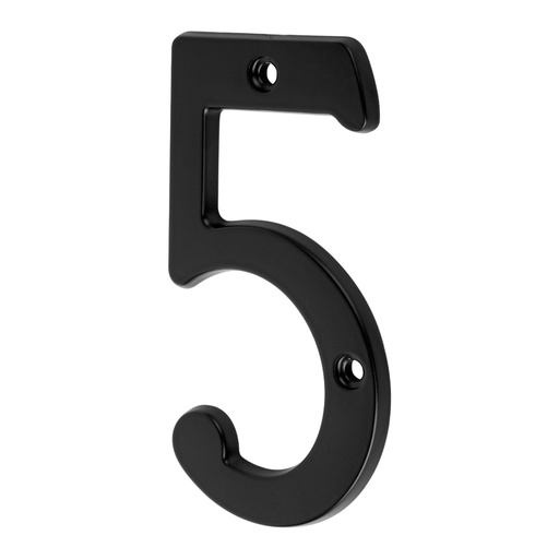 [47858] Número 5 de latón sólido 4', negro,  HERMEX NUCH-5N