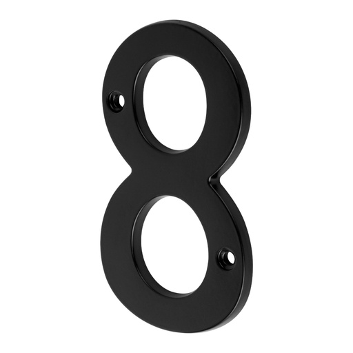 [47861] Número 8 de latón sólido 4', negro,  HERMEX NUCH-8N