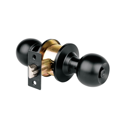 [47910] Cerradura pomo, negro, esfera, recámara, HERMEX CEPO-61R
