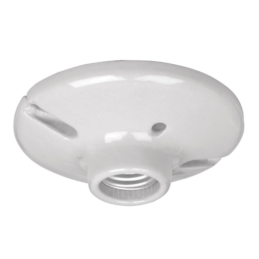 [47915] Portalámpara de porcelana, 4-1/2', redonda, a granel Volteck POPO-18G