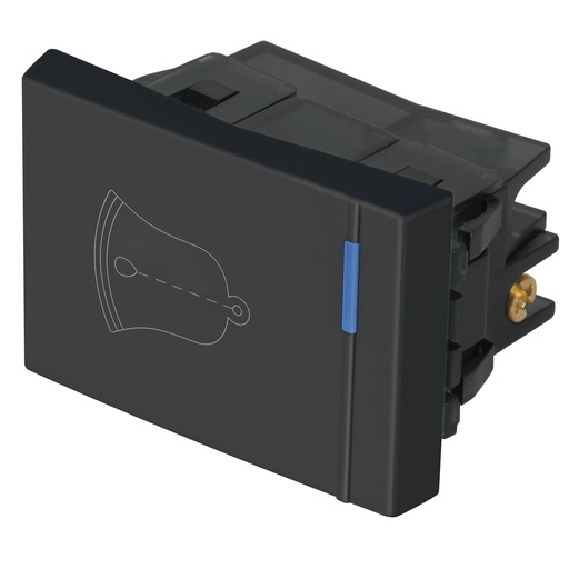 [47993] Interruptor para timbre, 1.5 módulos, línea Española, negro APTI15-EN