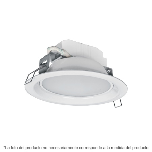 [48094] Luminario LED empotrado redondo de 5 W, luz cálida, Volteck EMP-100LC
