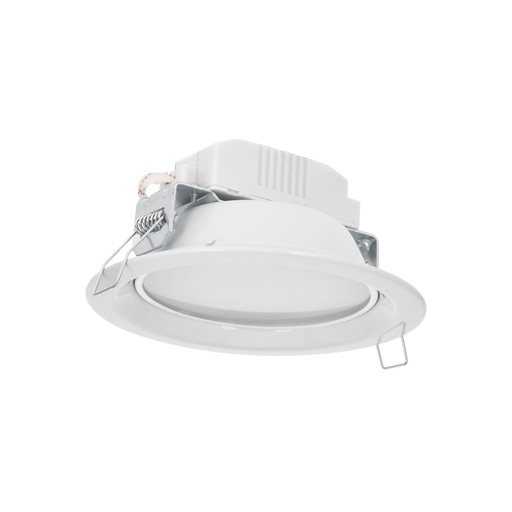 [48095] Luminario LED empotrado redondo de 6 W, luz cálida, Volteck EMP-101LC