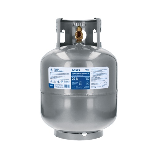 [48107] Cilindro portátil para gas LP, 20lb (9kg) Foset CILG-9
