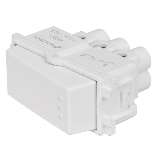[48132] Interruptor sencillo, línea Italiana, color blanco, Volteck APSE-IB