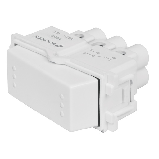 [48137] Interruptor de 3 vías, línea Italiana, color blanco, Volteck APSE-EIB