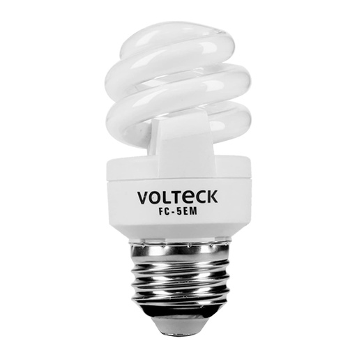 [48201] Lámpara espiral mini T2 5 W luz cálida en blíster, Volteck FC-5EM