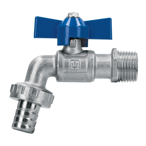 [48308] Llave de esfera c/maneral corto, latón, 130gr, 1/2', Foset LLE-130L