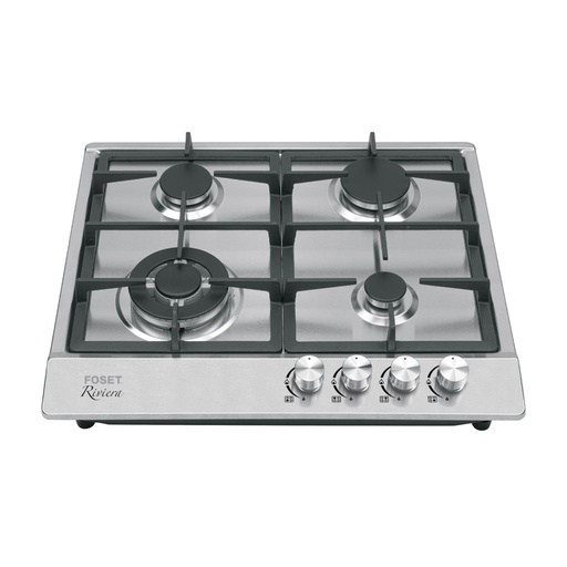 [48406] Parrilla gas empotrable 60cm, 4 quem, acero inox, Riviera PAE-604GA