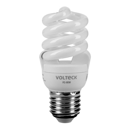 [48501] Lámpara espiral mini T2 9 W luz cálida en blíster, Volteck FC-9EM