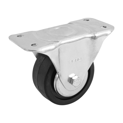 [48601] Rodaja hule 4', placa fija con balero, carga 100 kg, FIERO RO-115