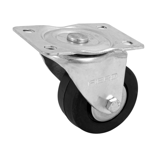 [48611] Rodaja hule 3', placa giratoria c/balero, carga 60kg, FIERO RO-1215