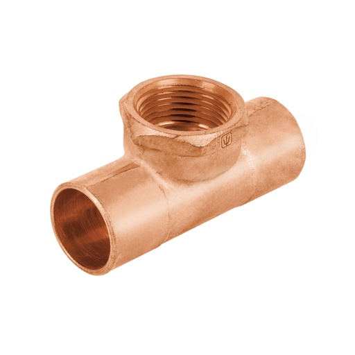 [48886] Tee de cobre rosca interior central 3/4', FOSET CC-702