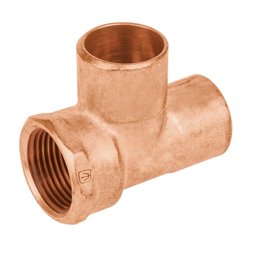 [48888] Tee de cobre rosca interior lateral 3/4', FOSET CC-712