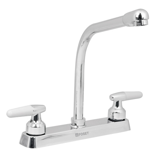 [49180] Mezcladora 8' fregadero cromo, cuello cobra, cono, BASIC F-319I