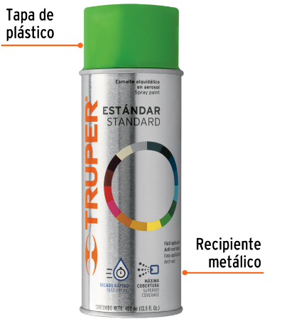[102833] Pintura en aerosol, verde ecológico, bote tradicional, 400ml PA-VE-2
