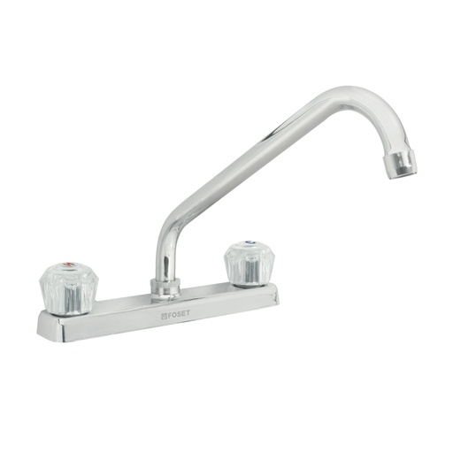 [49240] Mezcladora 8' fregadero cromo, cuello largo, acrílico, BASIC F-318A