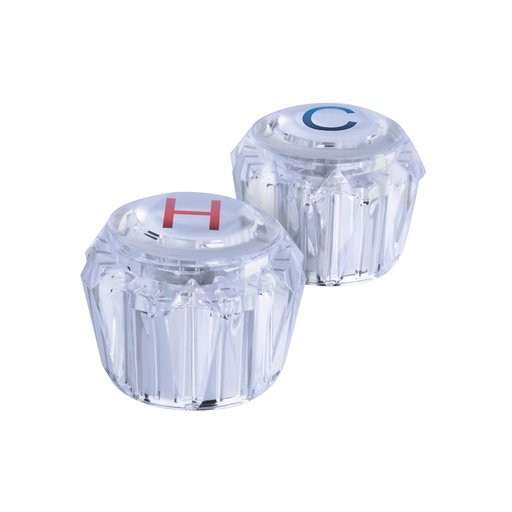 [49244] Juego 2 manerales acrílico trans p/lavabo y fregadero, Basic MM-200