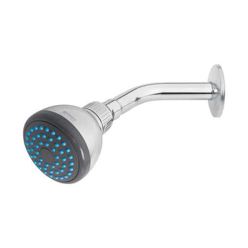 [49246] Regadera redonda 3' brazo y chapetón de acero, Foset Basic R-507