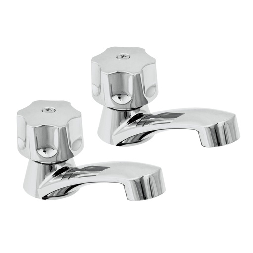 [49308] Juego llaves individuales lavabo, ABS, hexagonal, BASIC MP-242