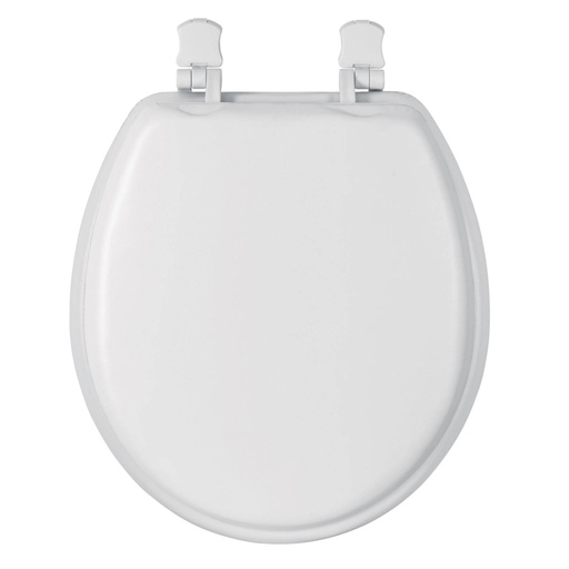 [49367] Asiento redondo acojinado para WC, cerrado, blanco, FOSET AAWC-40B