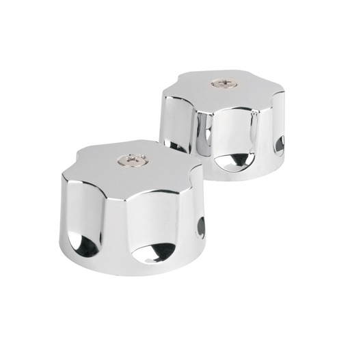 [49389] Juego de manerales hex de ABS p/lav-fregadero, cromo, Basic MMP-100