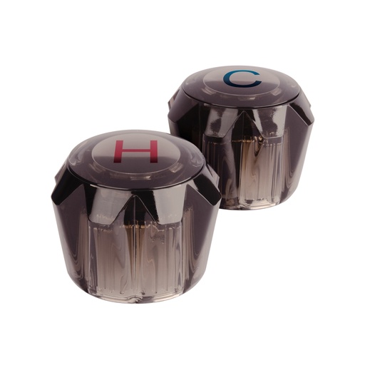 [49458] Juego 2 manerales acrílico humo p/lavabo y fregadero, Basic MM-200H