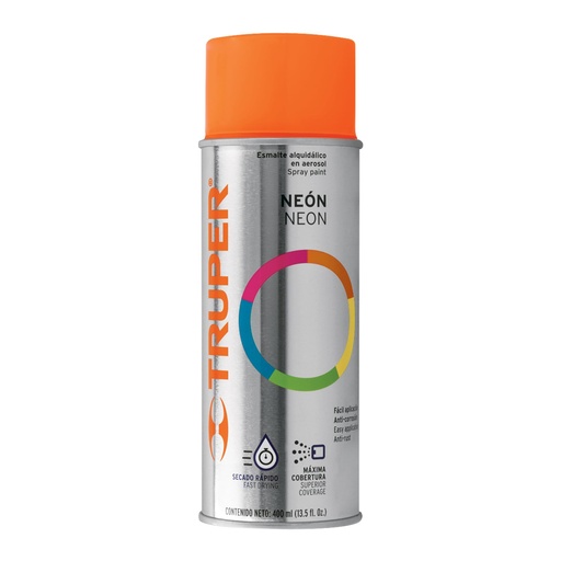 [102849] Pintura en aerosol, naranja neón, bote tradicional, 400 ml PAF-NA-2