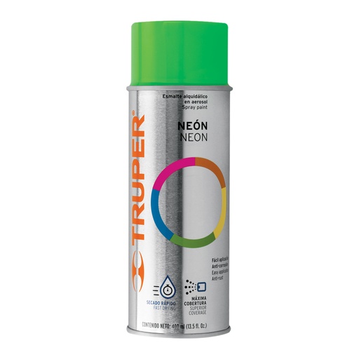 [102850] Pintura en aerosol, verde neón, bote tradicional, 400 ml PAF-VE-2