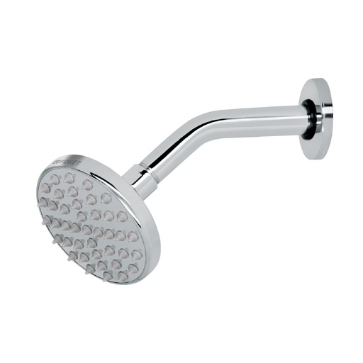 [49575] Regadera cromo 4' plato redondo, con brazo, Foset Element R-204