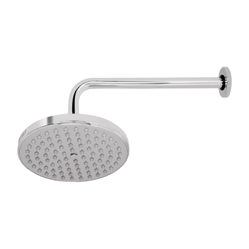 [49577] Regadera cromo 8' plato redondo, con brazo, Foset Element R-208