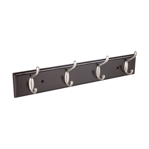 [49624] Perchero para pared con 4 ganchos satinados, HERMEX PEPU-44