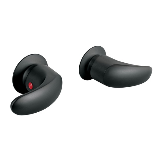 [49629] Juego de manerales de palanca para regadera, negro mate,Aqua AQMR-62M