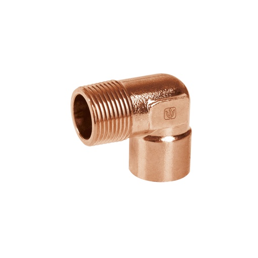 [49647] Codo 90° de cobre, rosca exterior 1/2', Foset CC-511