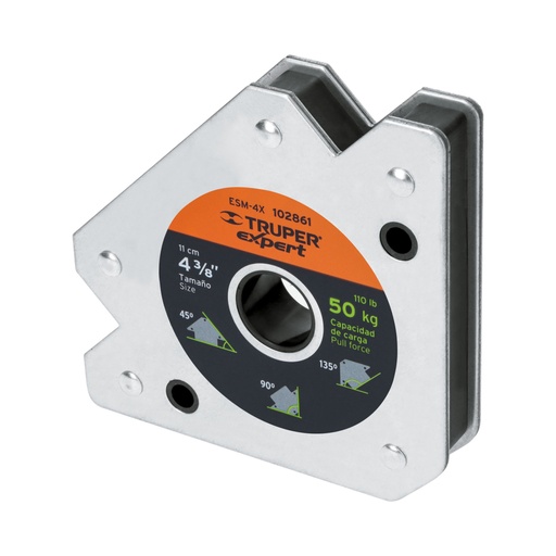 [102861] Escuadra magnética p/soldar, 4-3/8', capacidad 50 kg, EXPERT ESM-4X