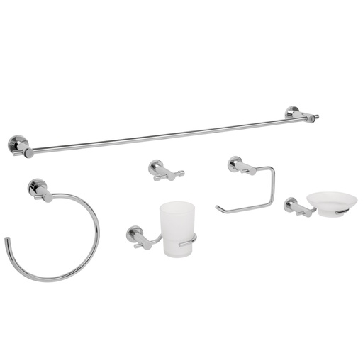[49681] Juego de 6 accesorios para baño acabado cromo, Foset Element ELA-7000