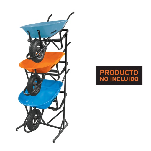 [50160] Rack para 3 carretillas estibadas, Truper R-3CAT