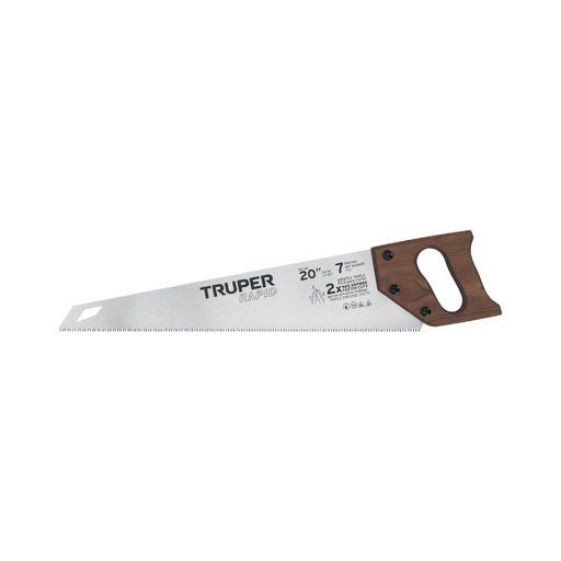 [102951] Serrucho Rapid 20', 7 DPP, mango de madera, Truper STR-20M